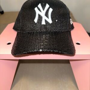 Urban Outfitters New Era Sequin Black Cap